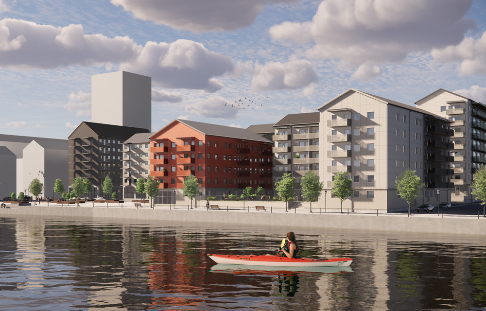 Visionsbild Norra kajen Sundsvall