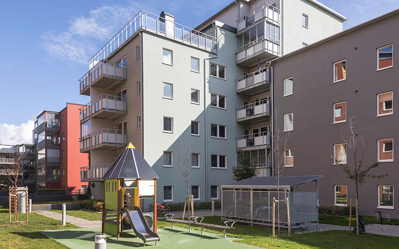Hus och gård i Nya Parken Allé